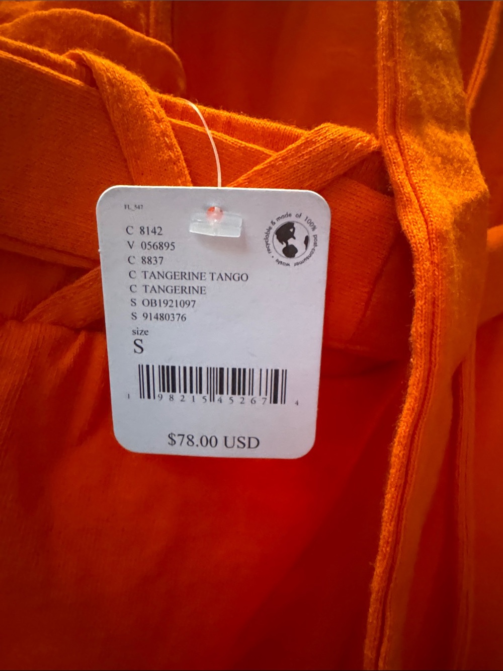 Free People S NWT Randi Midi Beach Dress Tangerine Tango Small Orange - Picture 5 of 5